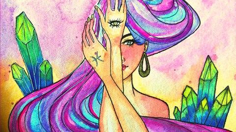 Watercolor Manga Portrait Painting Class for Beginners