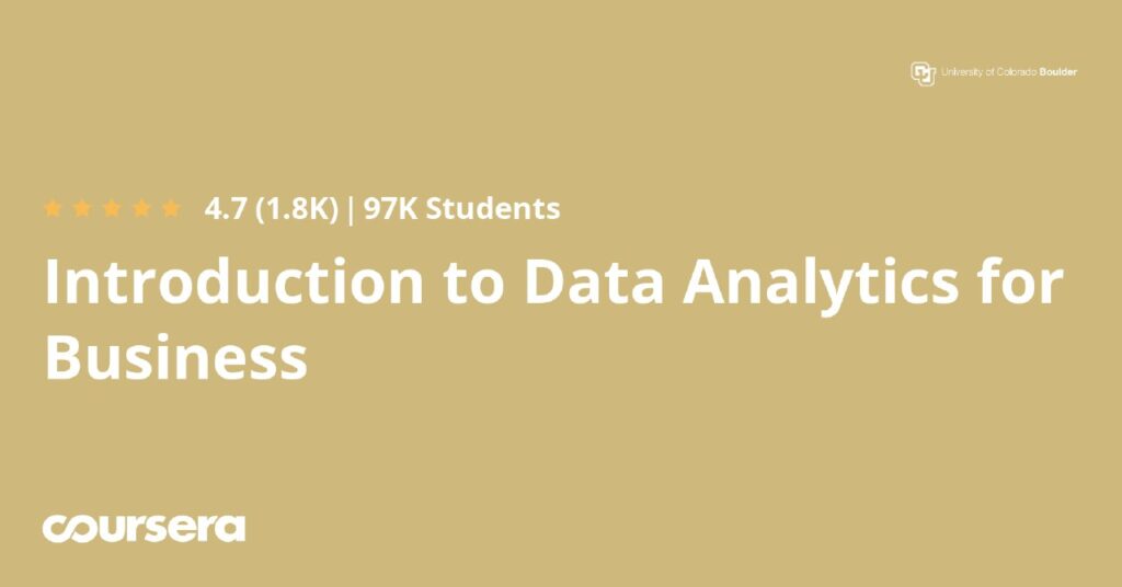 Introduction to Data Analytics for Business