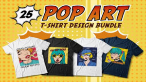 Read more about the article Pop Art T-shirt Designs Bundle Vector